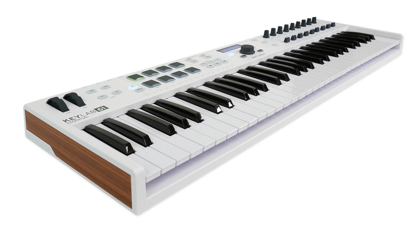 Arturia Keylab Essential 61-Key USB Keyboard Controller in White+Mic+Headphones - Fresh Stock Dated February 2026
