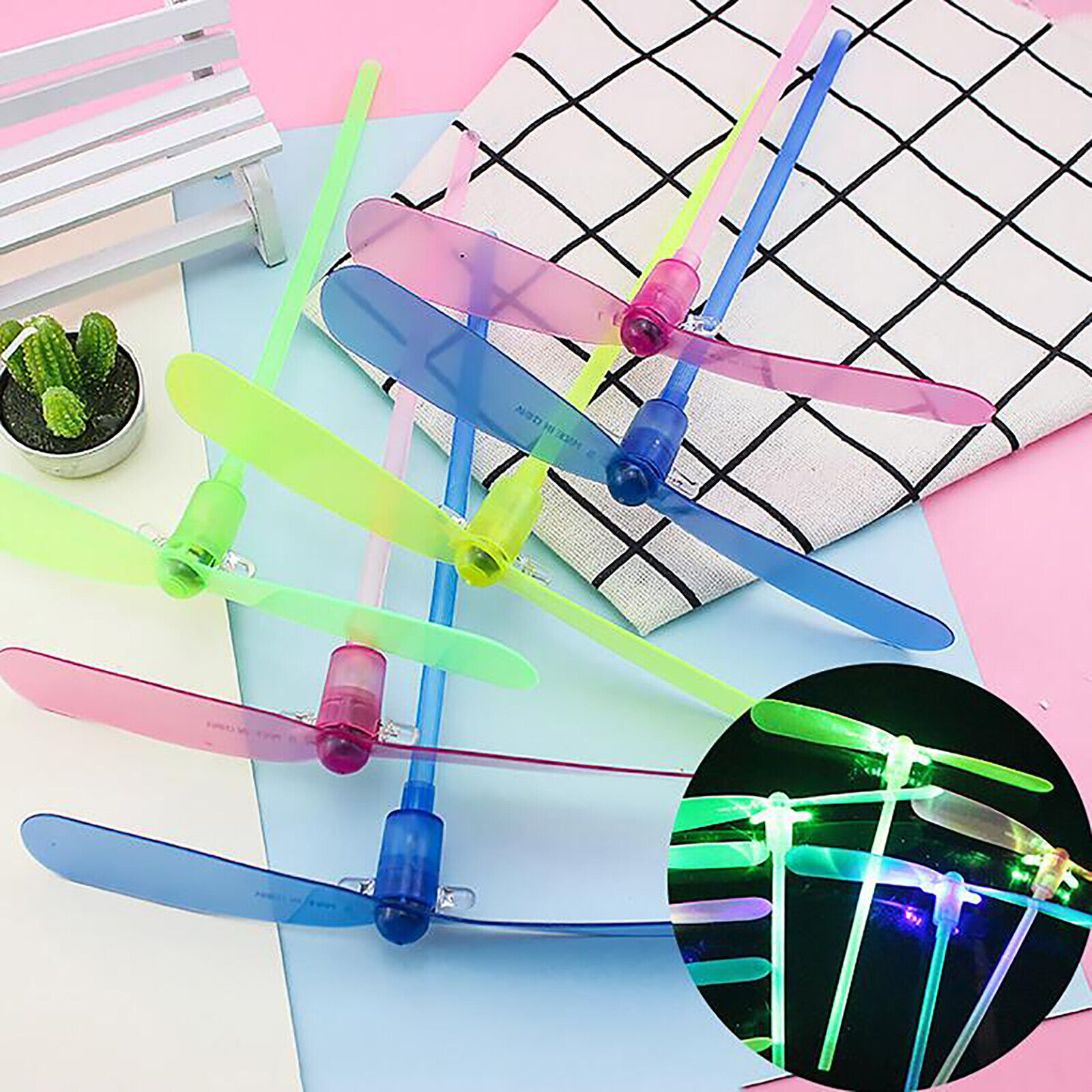 Glowing LED Light-up Bamboo-Copter Plastic Toy Gift For Busy Busy Town Board - Fresh Stock Dated February 2026