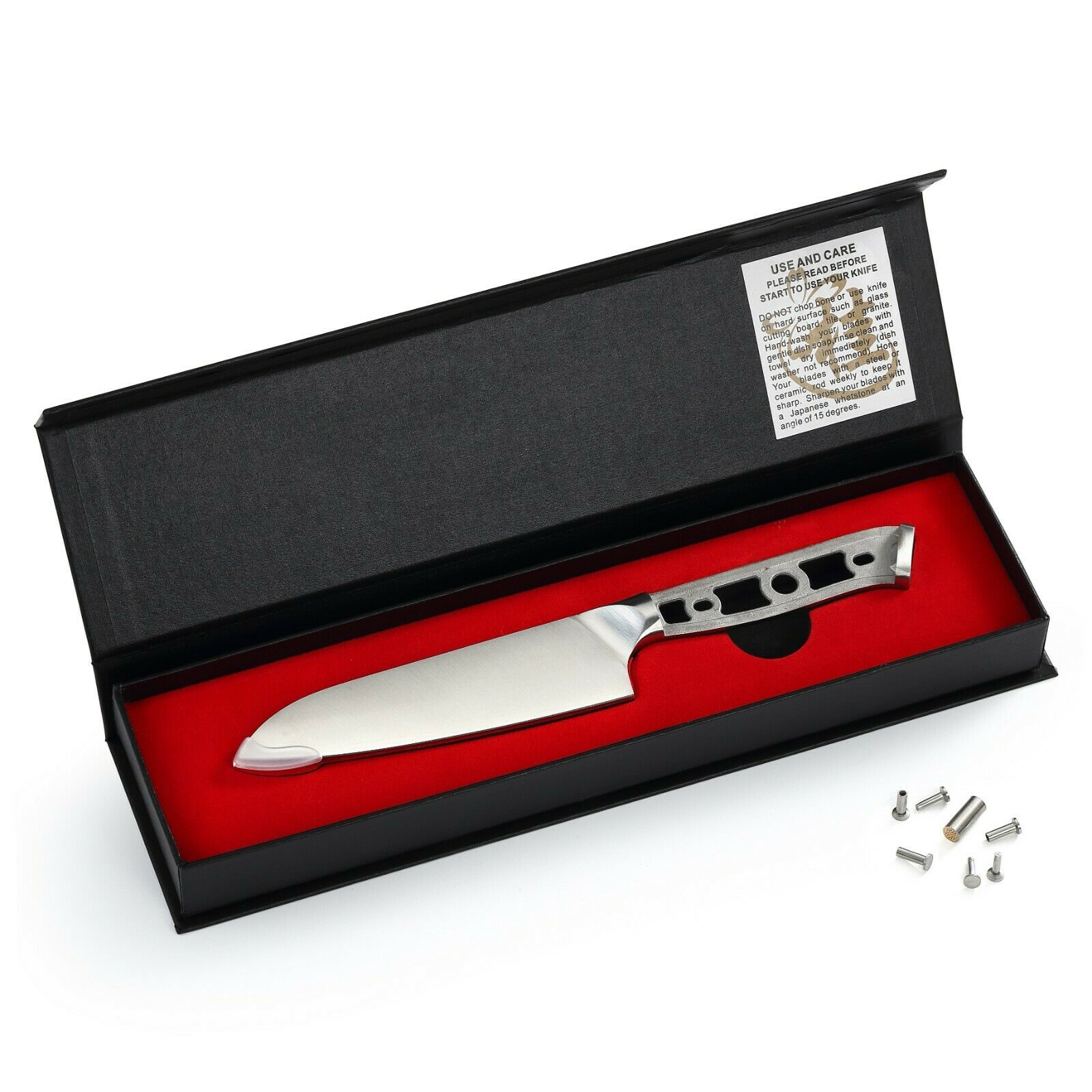 Santoku Chef knife blanks 3 Layers AUS-10 steel woodworking project kit 5-inch - Fresh Stock Dated December 2025