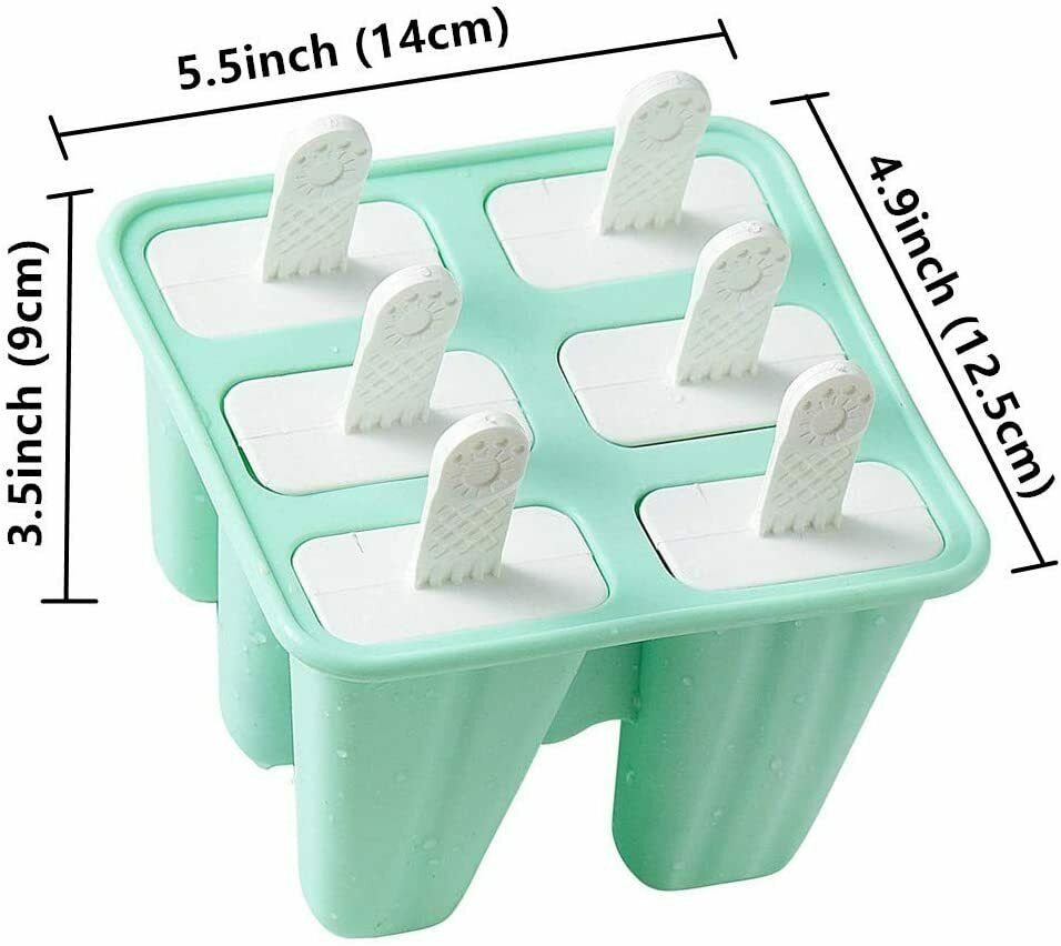 Helistar Popsicle Molds 6 Pieces Silicone Ice Pop Molds BPA Free Popsicle Mold - Fresh Stock Dated December 2025