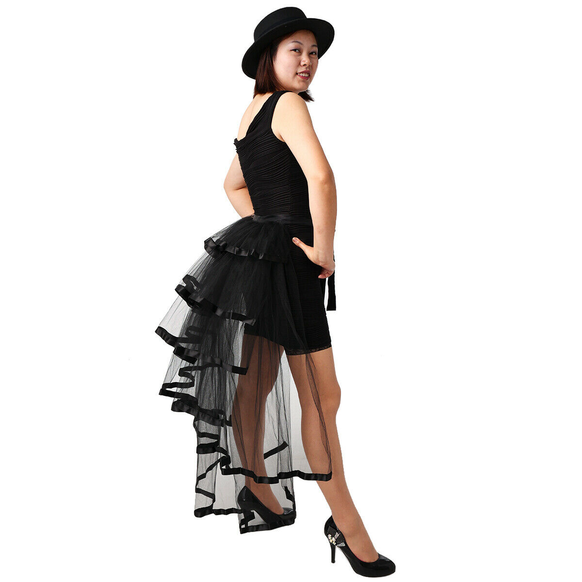 Victorian Steampunk Tie-on Bustle Skirt Gothic Party Tutu Belt Lace Over Skirt - Fresh Stock Dated December 2025