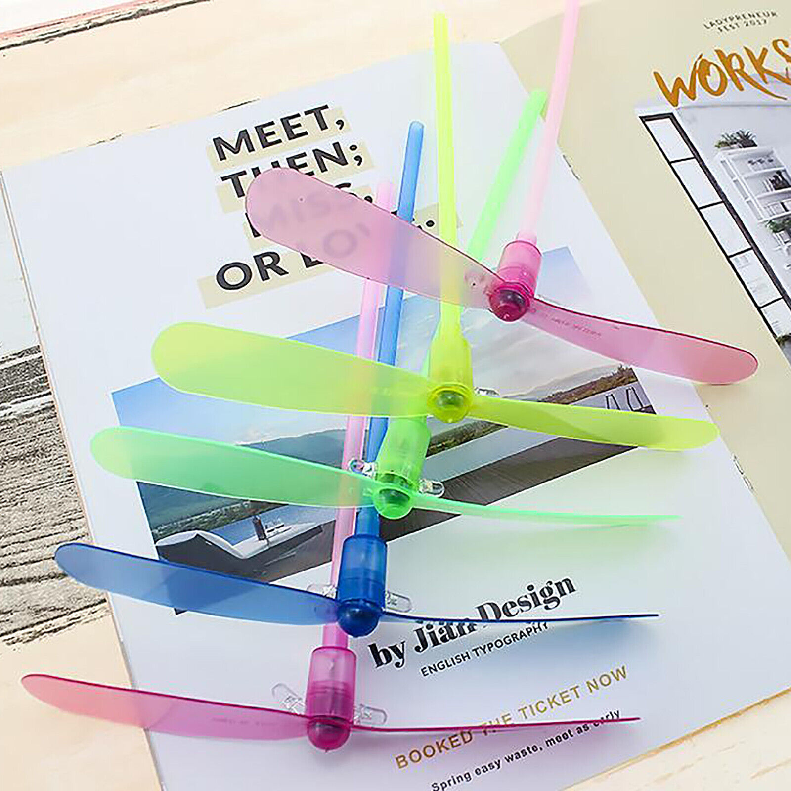 Glowing LED Light-up Bamboo-Copter Plastic Toy Gift For Busy Busy Town Board - Fresh Stock Dated February 2026