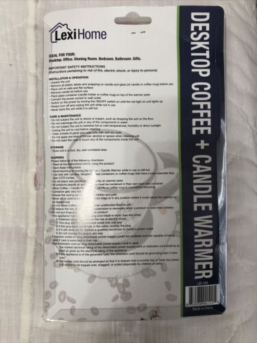 Lexi Home Desktop Coffee Tea Mug Candle Warmer - Fresh Stock Dated December 2025