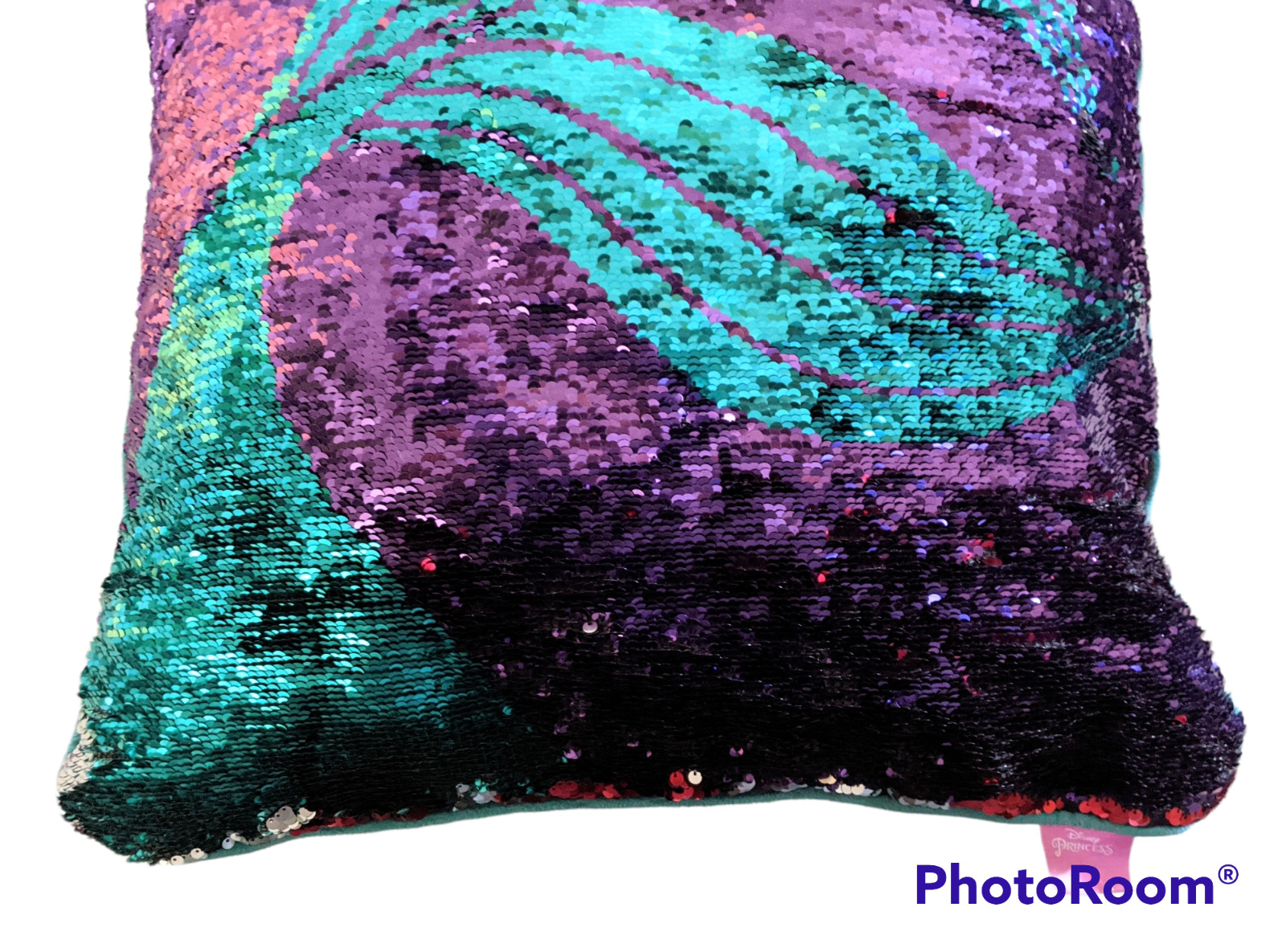 Disney Princess LITTLE MERMAID Pillow Ariel Double-Sided Sequin Decorative 20x20 - Fresh Stock Dated February 2026