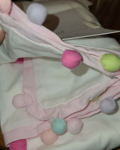 1 Pottery Barn Kids Rainbow Pom Pom Euro Sham Pink NEW - Fresh Stock Dated December 2025