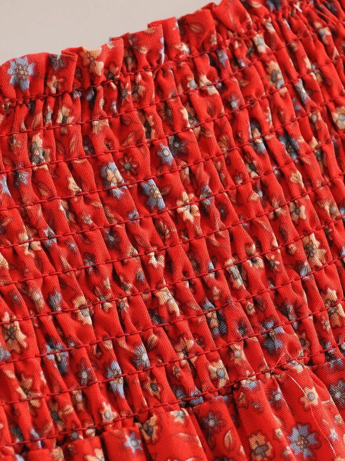 Women Vintage Skirt Floral Beach Bohemian High Elastic Waist Rayon Cotton Maxi - Fresh Stock Dated February 2026