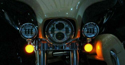 2x Amber LED Front Turn Signal Light For Harley Davidson Road Glide King Softail - Fresh Stock Dated February 2026
