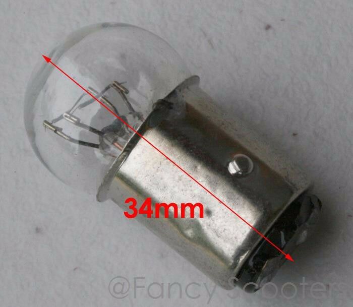 2 PCS OF BRAKE LIGHT BULB 12V 10W/5W FOR SCOOTERS, X-19 POCKET BIKES - Fresh Stock Dated February 2026