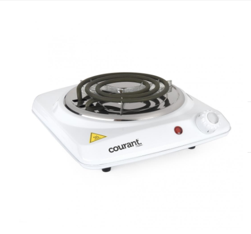 Portable Electric Single Burner 1000 Watts Thermostat Control  Auto Shut-Off - Fresh Stock Dated February 2026