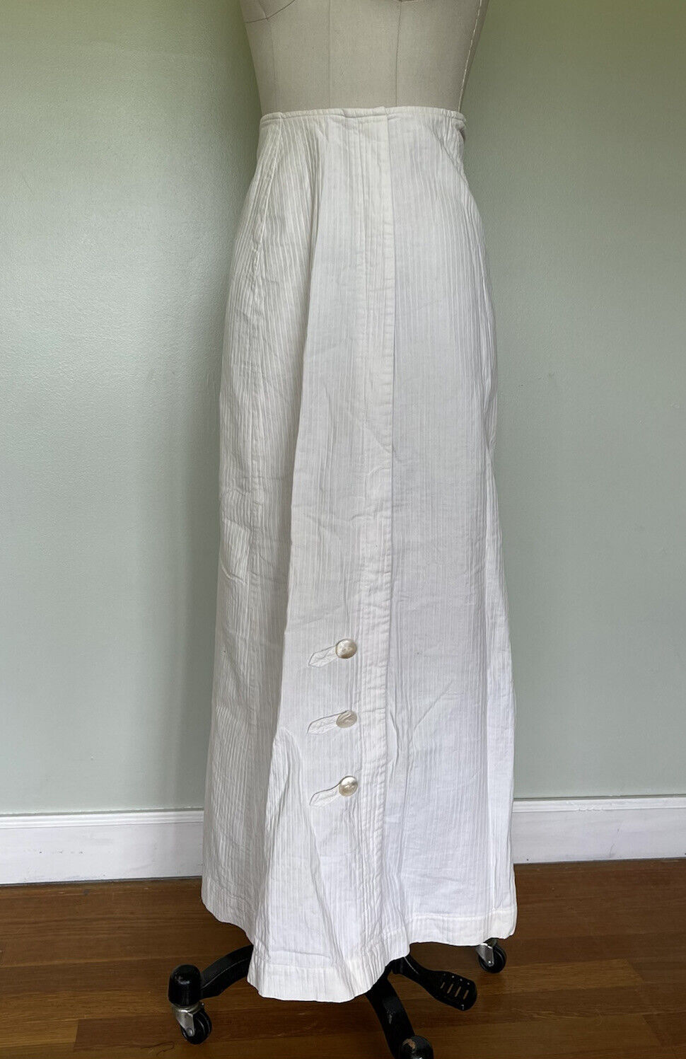 Antique Edwardian white skirt mother of pearl buttons - Fresh Stock Dated March 2026