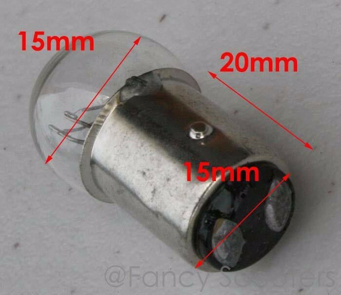 2 PCS OF BRAKE LIGHT BULB 12V 10W/5W FOR SCOOTERS, X-19 POCKET BIKES - Fresh Stock Dated February 2026