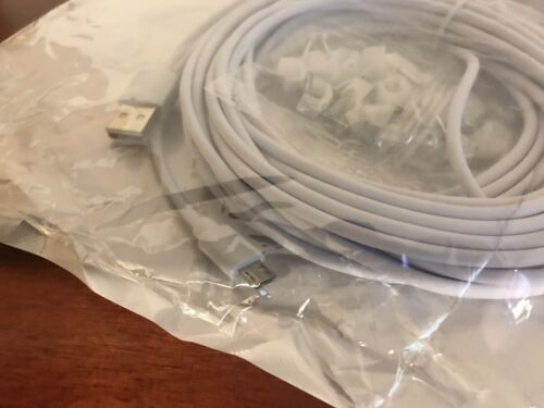 Micro USB Extension Cable for Camera 25 Feet White 2 Pack New - Fresh Stock Dated February 2026
