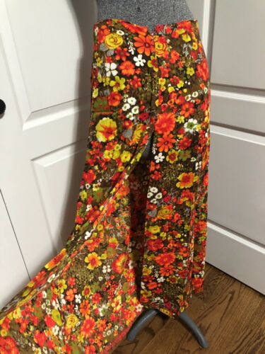 Vintage Handmade Bright Funky Floral Tropical Maxi Skirt Womens XS/S/M 28” Waist - Fresh Stock Dated December 2025