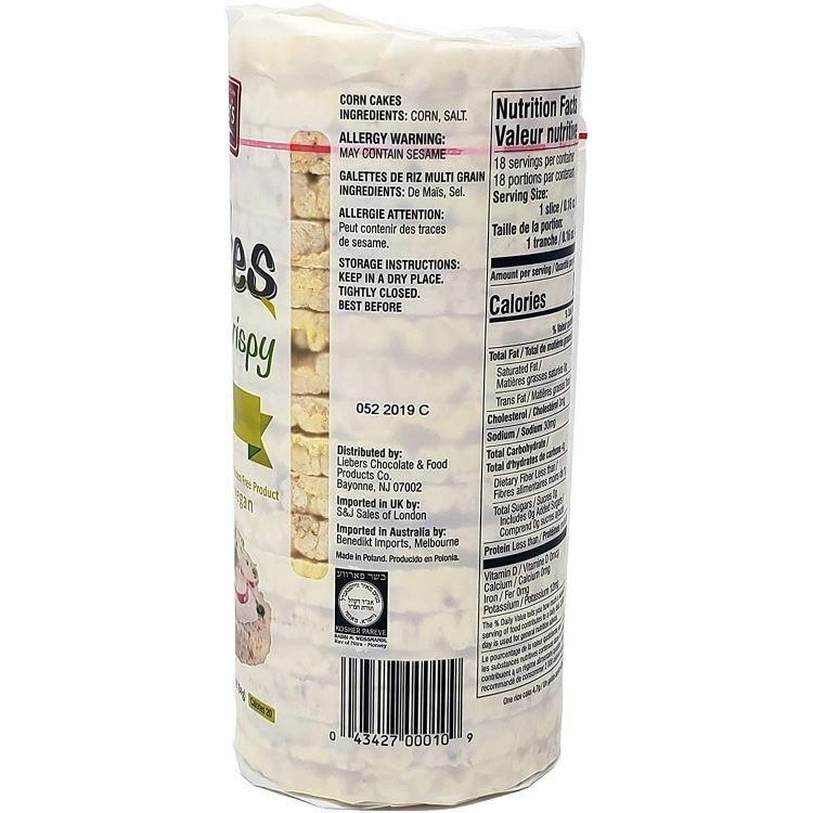 Lieber's Thin Corn Cakes, 2.9 oz. (3 Pack) - Fresh Stock Dated February 2026