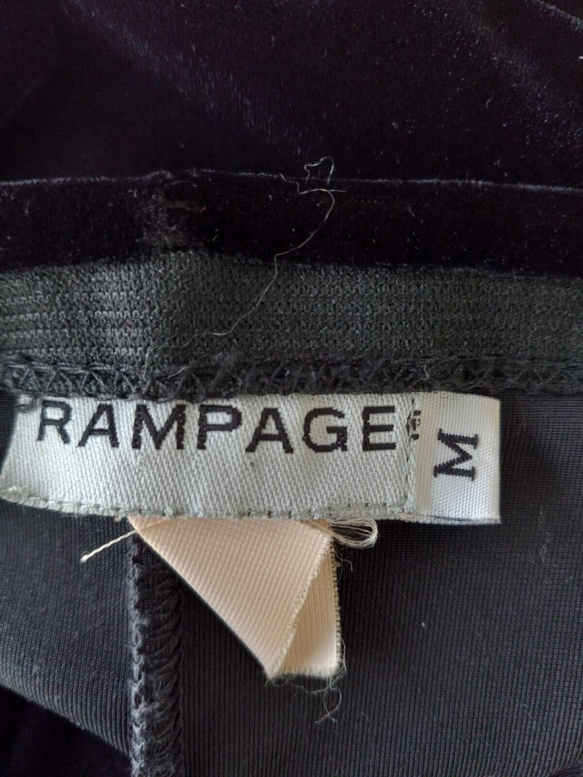 Vintage Rampage Maxi Skirt M Medium Velvet Black Solid Pull On Stretch Slit Goth - Fresh Stock Dated March 2026