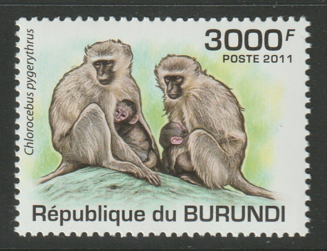 Burundi 2011 #827-30 Primates (Set of 4) - MNH - Fresh Stock Dated December 2025