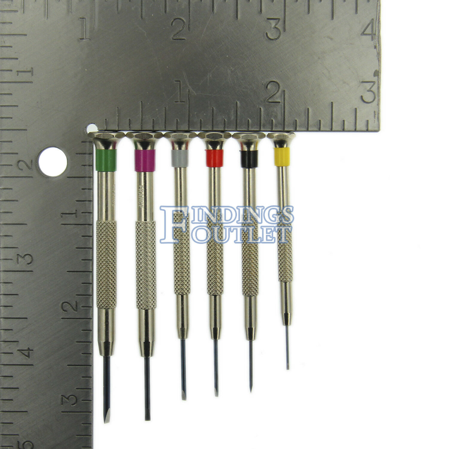 Deluxe Fixed Blade Screwdriver Set 6pc Glass Watch Repair Straight Slotted Head - Fresh Stock Dated December 2025