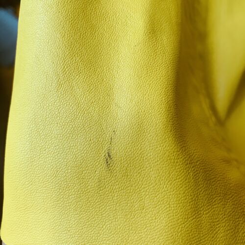 Vintage 1970's SIENA New York Mustard Leather HALSTON ERA Skirt SMALL - Fresh Stock Dated February 2026