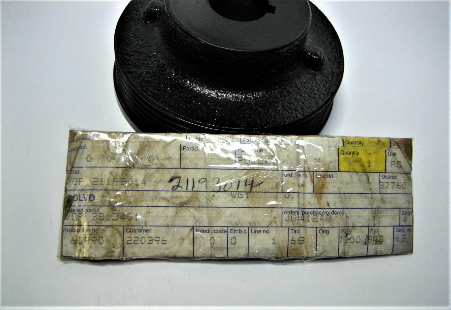 Volvo Penta 21193014 *OEM*~NEW~ Marine Diesel D2-40 D2-40B D2-40F Engine Pulley - Fresh Stock Dated February 2026