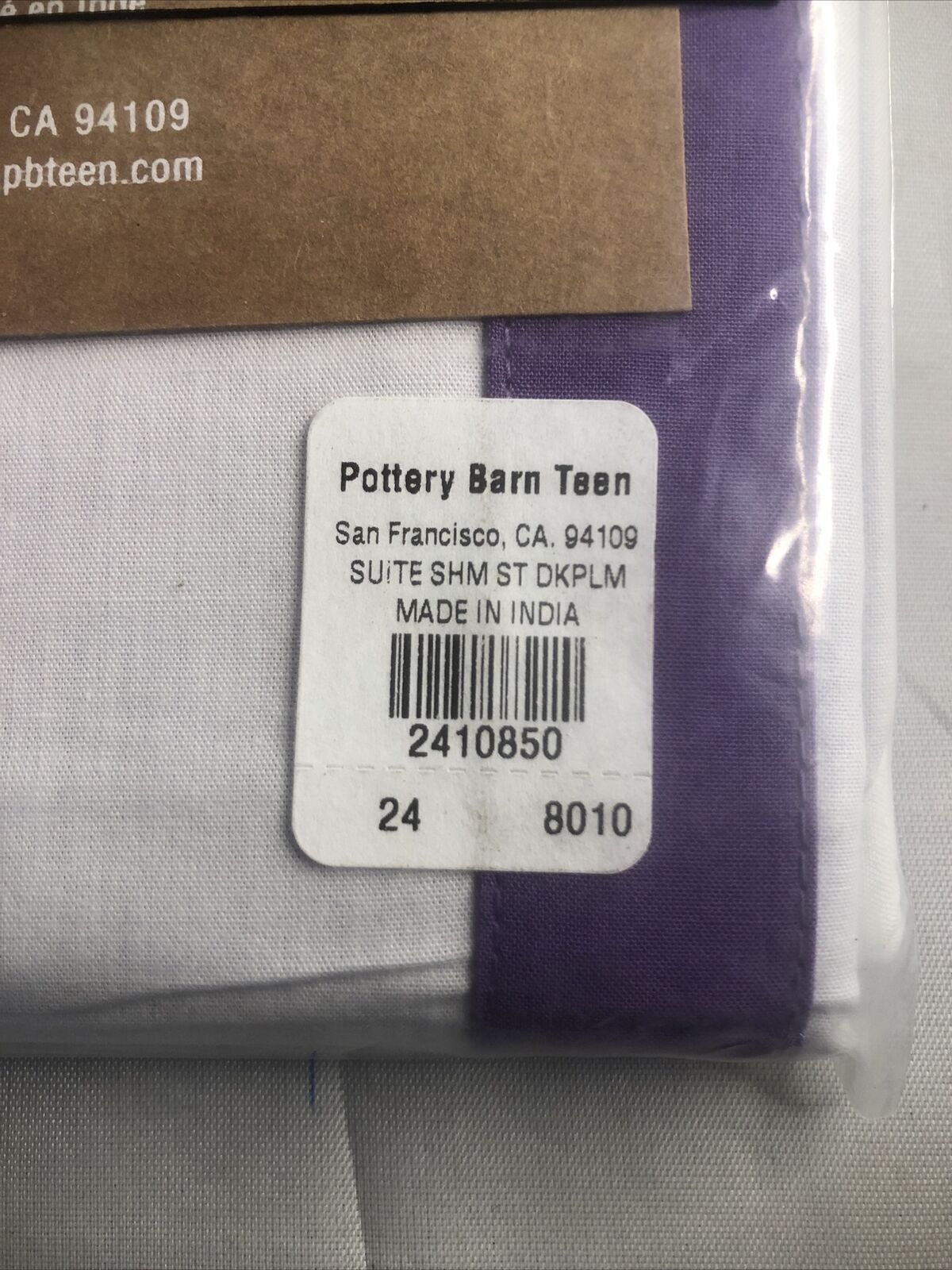 Pottery Barn Teen Suite Organic Pillow Shams Standard Size NEW SEALED - Fresh Stock Dated December 2025