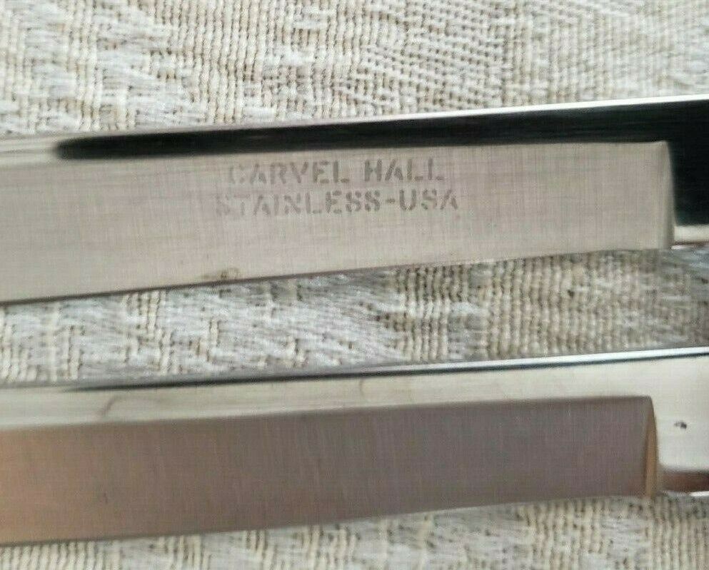 Carver Hall Silver Tone Stainless Steel Steak Knives set of 4 - Fresh Stock Dated December 2025