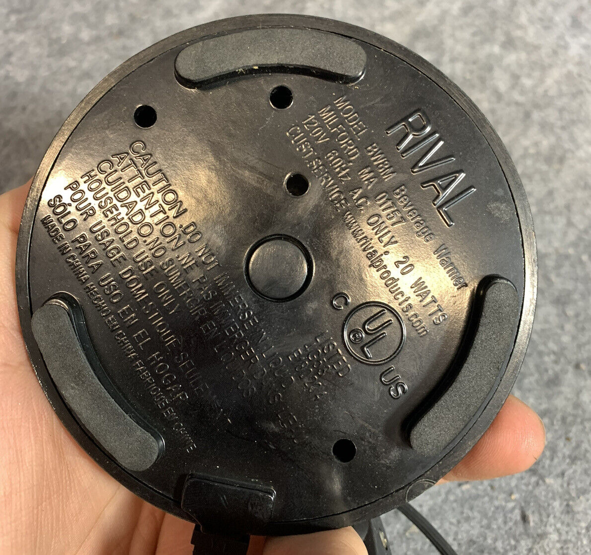 Genuine Rival BW8M Round Black Beverage Warmer - Fresh Stock Dated February 2026