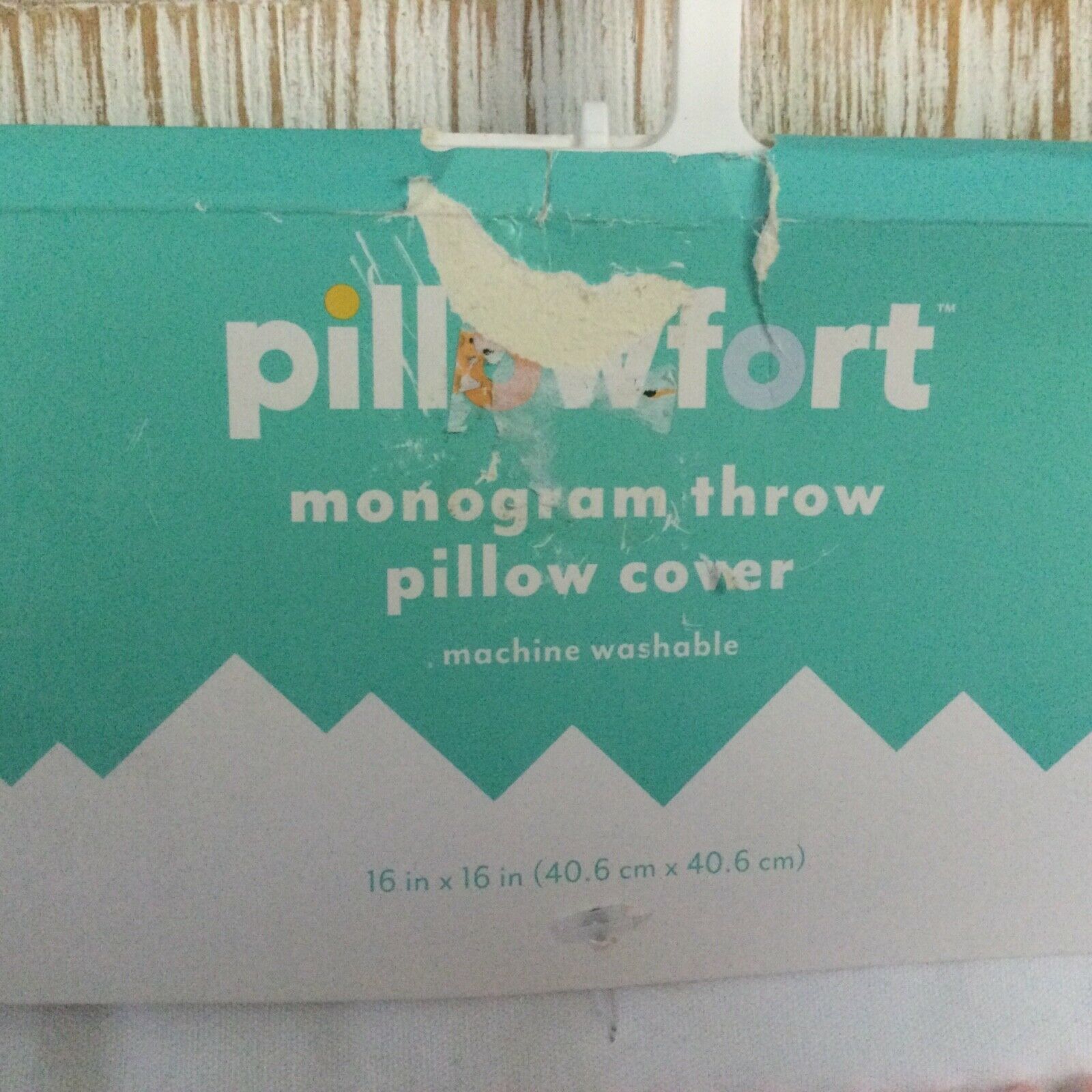 NEW Pillowfort B Monogram PILLOW COVER 16”X16” - Fresh Stock Dated December 2025