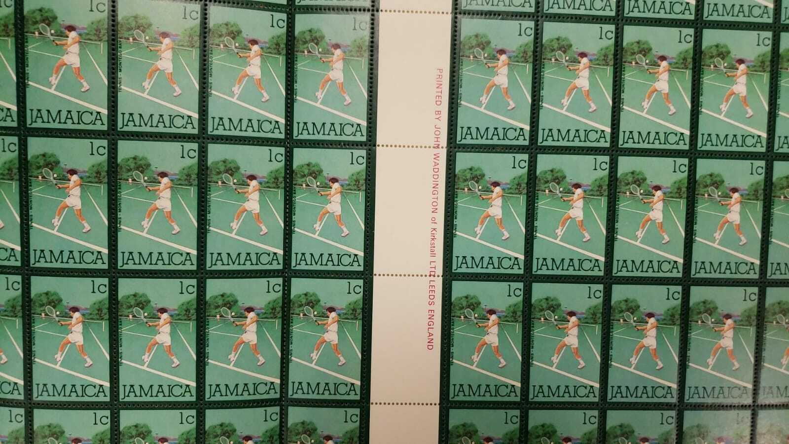 WHOLESALE LOT - Jamaica Scott 465 - Tennis - 10 SHEETS - MNH - Fresh Stock Dated February 2026