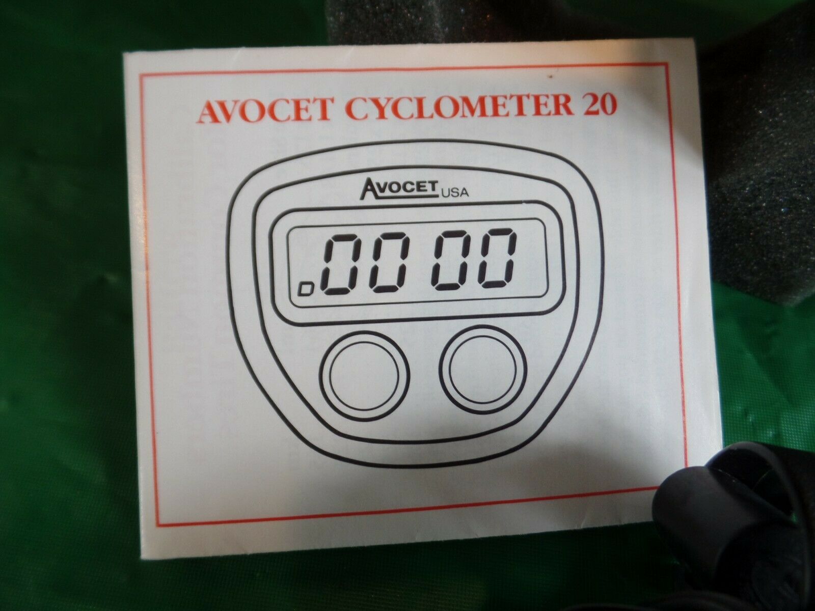 NEW vintage 80s AVOCET Model 20 CYCLOMETER Black Bicycle Computer * USA Made - Fresh Stock Dated December 2025