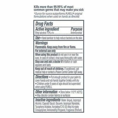 4 Pack Purell Advanced Hand Sanitizer 70% Strength 2 oz. Flip Top Gel Bottle - Fresh Stock Dated February 2026