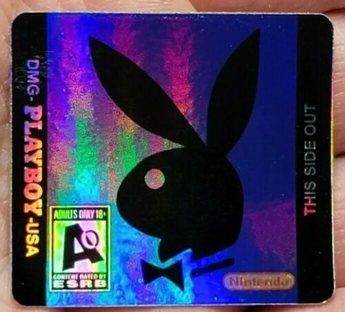 1 HOLO GAME BOY PLAYBOY🐇 (POKEMON BLUE) CARTRIDGE LABEL STICKER DMG-PLAYBOY-USA - Fresh Stock Dated December 2025