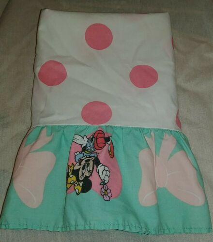 2 Minnie n Me Vintage Ruffled & Standard Pillowcases FRIENDS FOREVER Bows Hearts - Fresh Stock Dated December 2025