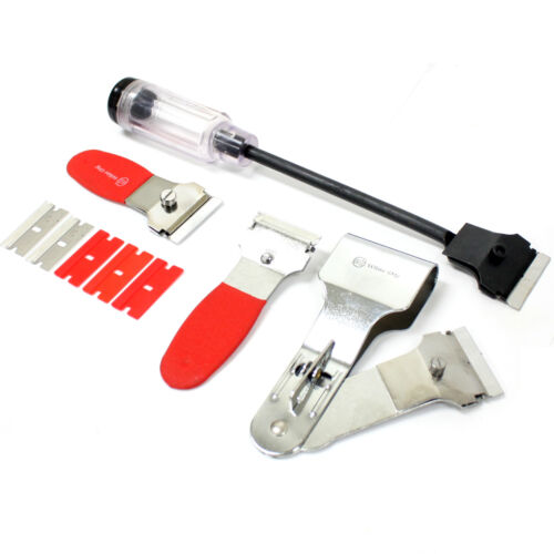 4 pc Scraper Tool Set Mini Rubber Gripped Extended Folded Scraping Detail Work - Fresh Stock Dated February 2026