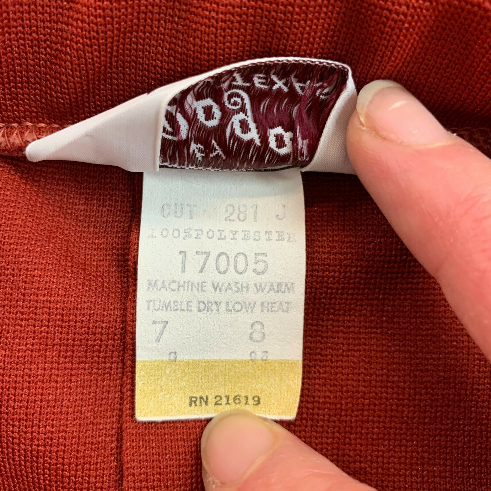 Vintage 70s Bogart of Texas Size 7 8 Rust Midi Skirt Mod GoGo Double Knit XS S - Fresh Stock Dated March 2026