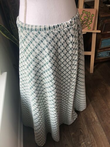 Vintage Heavy Green Checkered A-line Maxi Skirt Large - Fresh Stock Dated March 2026