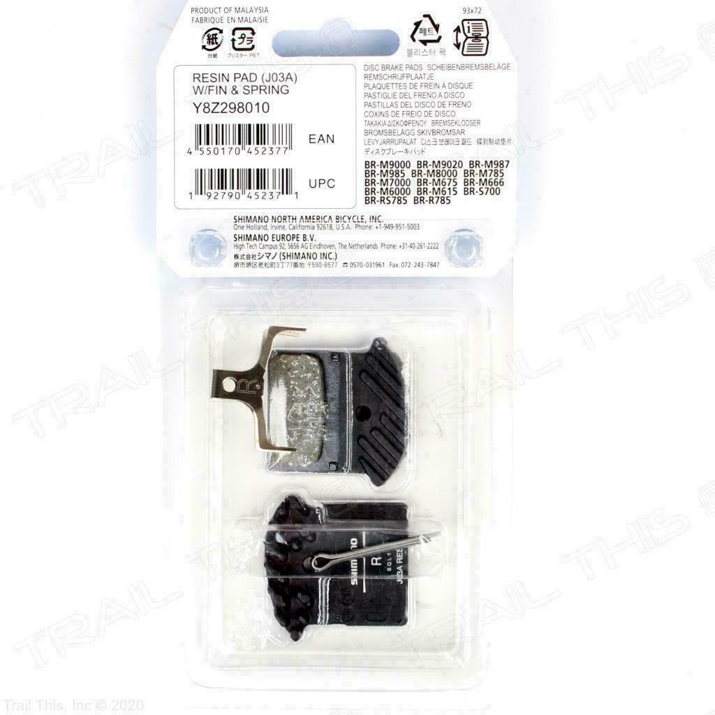 Shimano J03A Resin MTB Road Bike Disc Brake Pads fits F01A/J02A BR-M9000 / M8100 - Fresh Stock Dated February 2026