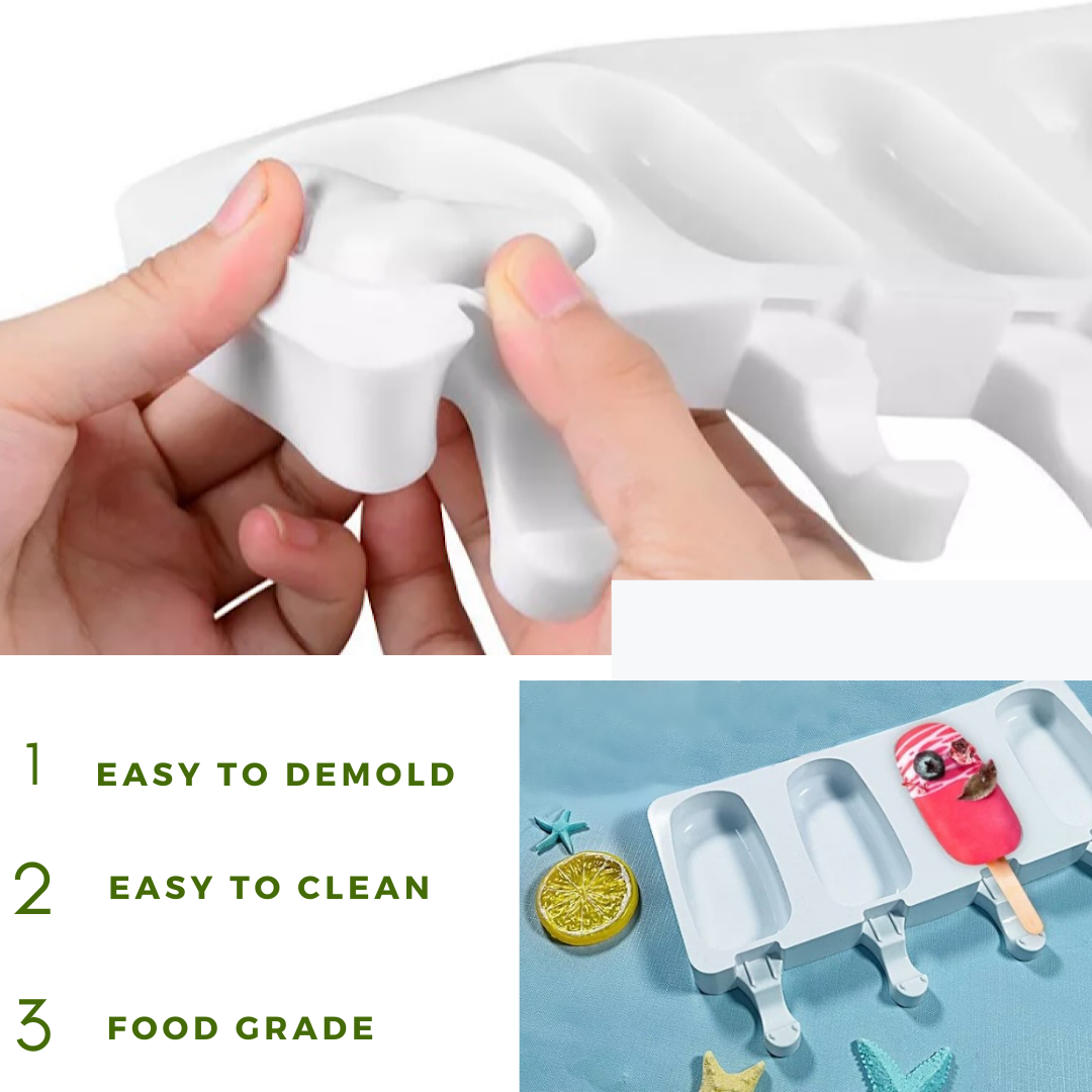 Popsicle Mold, 2 Pack Cake Pop, Rose Mold Silicone Cakesicle 100  Wood Sticks - Fresh Stock Dated December 2025