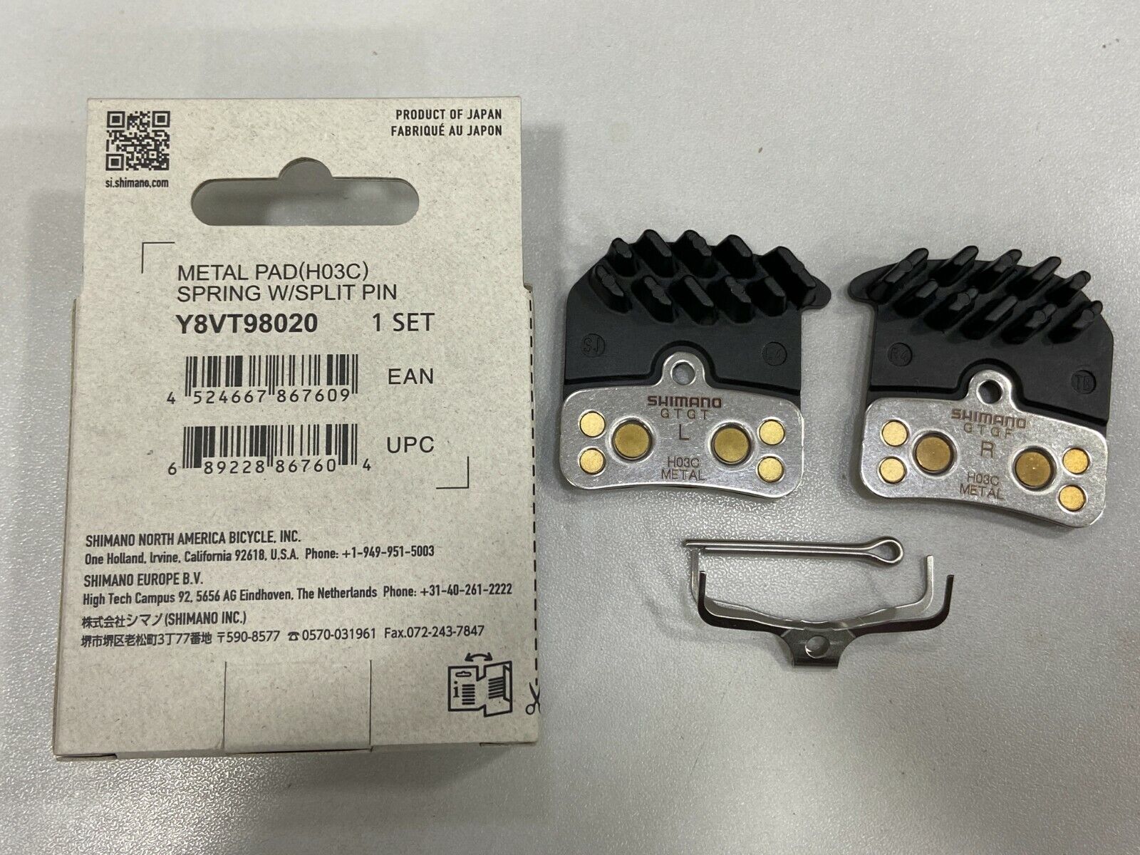 Shimano H03C Metal Disc Brake Pads With Cooling Fins-For Saint/ZEE/XT - Fresh Stock Dated February 2026
