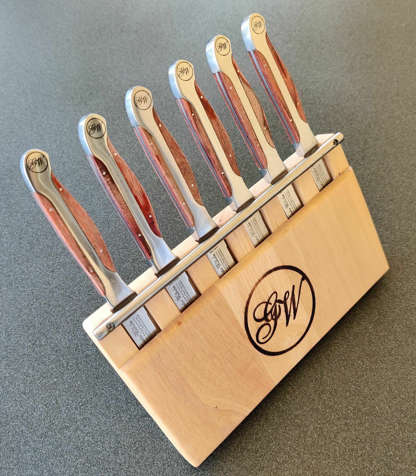 Gunter Wilhelm Executive Chef Series Steak Knives - set of 6 with caddy - Fresh Stock Dated December 2025