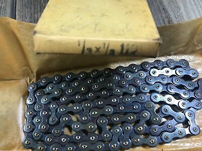 VINTAGE BICYCLE ROLLER CHAIN 1/2 x 1/8 x 112 LINKS VINTAGE BIKE BICYCLE NOS NIB - Fresh Stock Dated December 2025