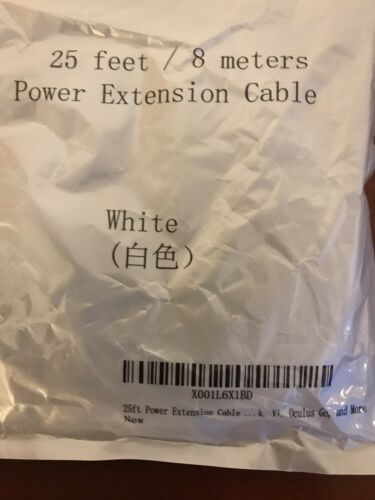 Micro USB Extension Cable for Camera 25 Feet White 2 Pack New - Fresh Stock Dated February 2026
