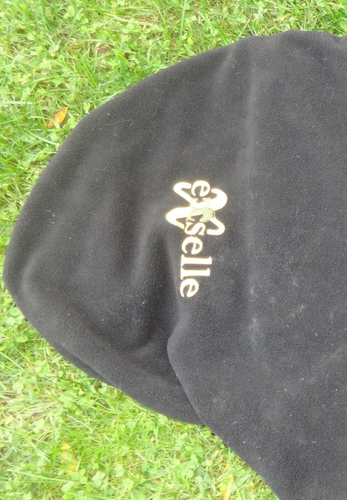 CROSBY EXSELLE English Saddle Cover - BLACK/White Logo - Soft Material - GREAT! - Fresh Stock Dated December 2025