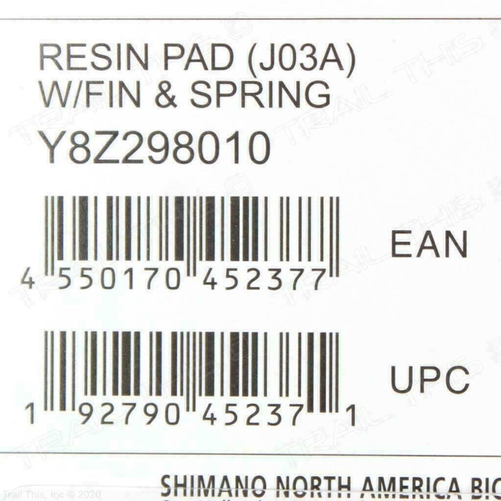 Shimano J03A Resin MTB Road Bike Disc Brake Pads fits F01A/J02A BR-M9000 / M8100 - Fresh Stock Dated February 2026