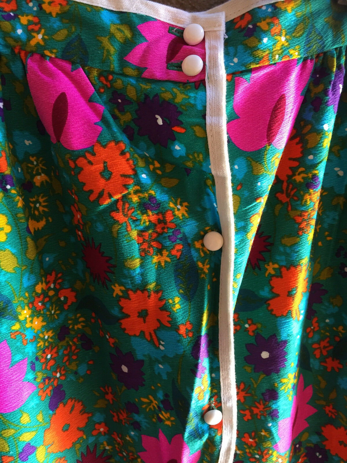 VTG Psychedelic Hippie Mod 60s 70s Floral Paisley Boho Festival Maxi Skirt M - Fresh Stock Dated December 2025