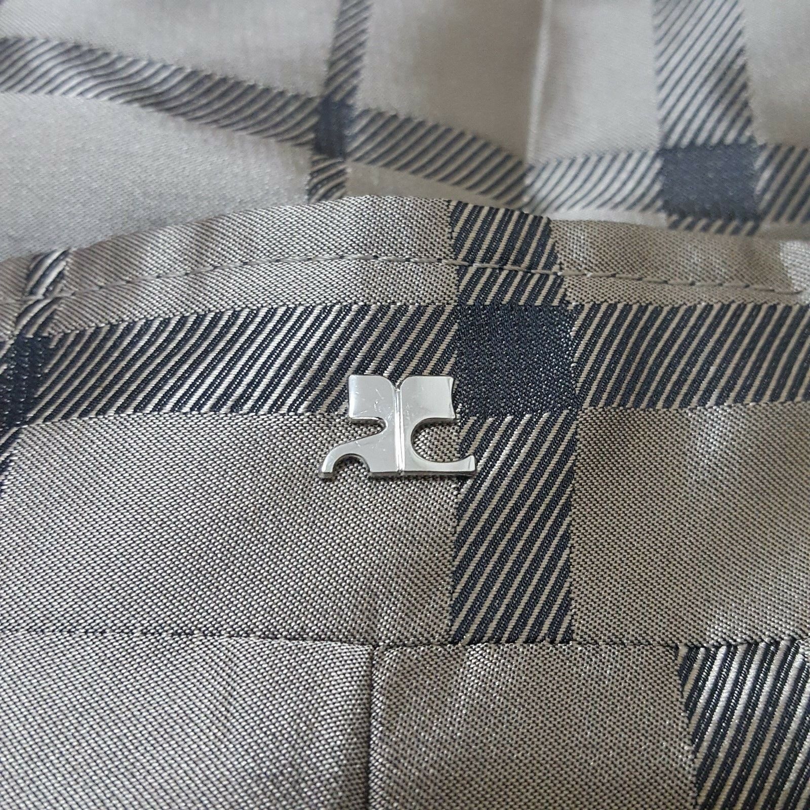 courreges Plaid Skirt Size 38 Made in Japan - Fresh Stock Dated February 2026