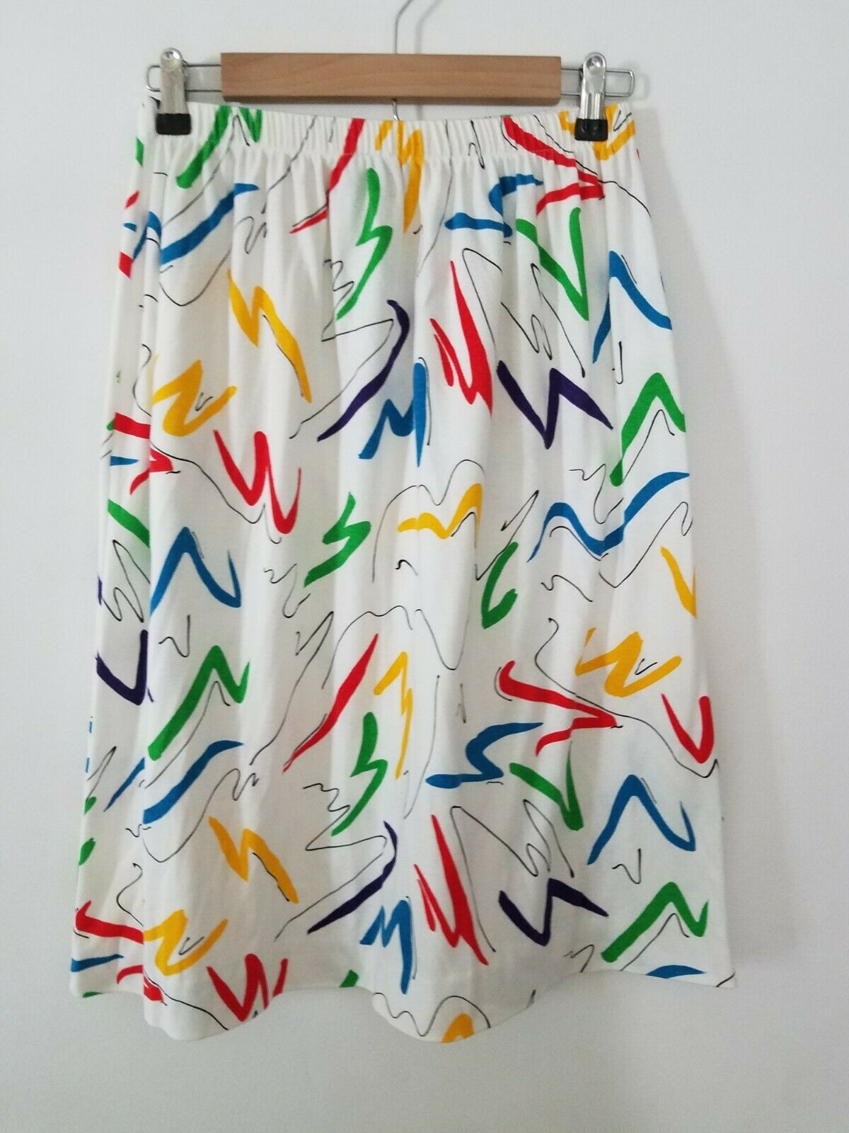Vintage Russ Russ Togs Skirt 10 A-Line Midi Pull On Knit Colorful Streetwear - Fresh Stock Dated March 2026