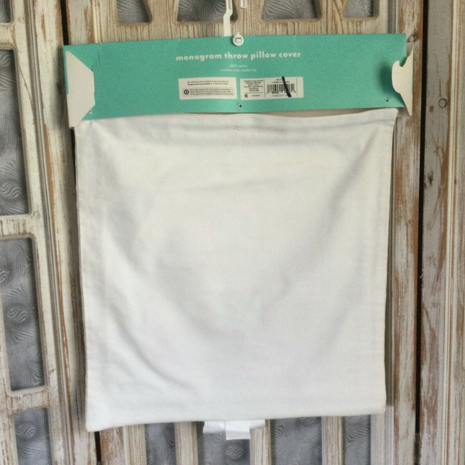 NEW Pillowfort B Monogram PILLOW COVER 16”X16” - Fresh Stock Dated December 2025