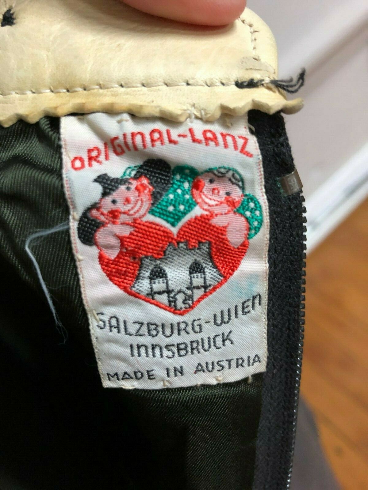 *VINTAGE* 1960s Original-Lanz Suede Mod Skirt 26' Leather Waist (Made in Austria - Fresh Stock Dated February 2026