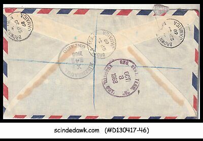 JAMAICA - 1968 REGISTERED AIR MAIL ENVELOPE TO CANADA with STAMPS - Fresh Stock Dated February 2026
