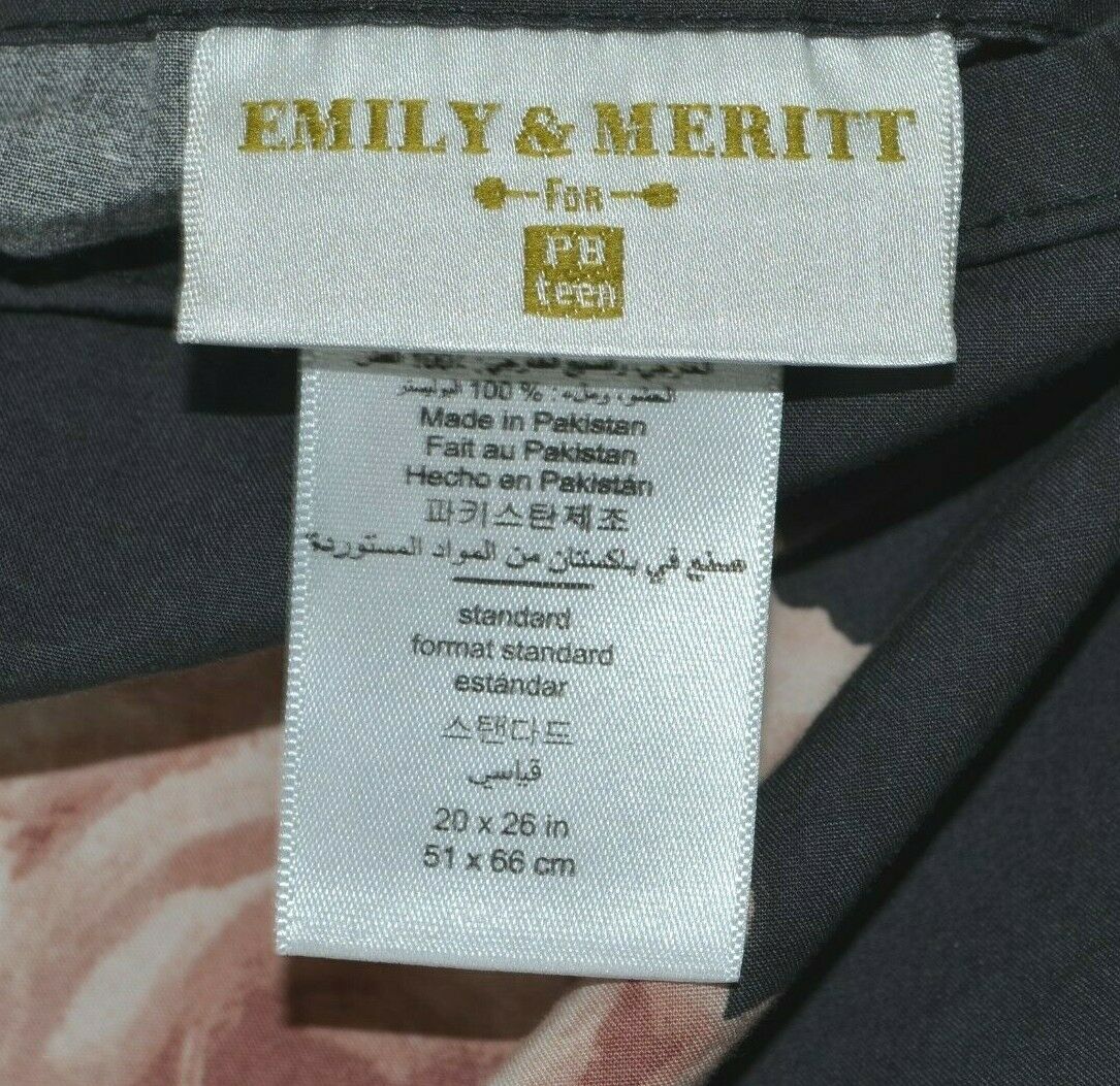 Pottery Barn Teen Emily & Meritt Bed Of Roses Quilted Standard Sham Blush VGUC! - Fresh Stock Dated December 2025